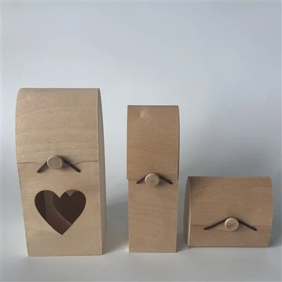 Óunnið mjúkur viðarbox