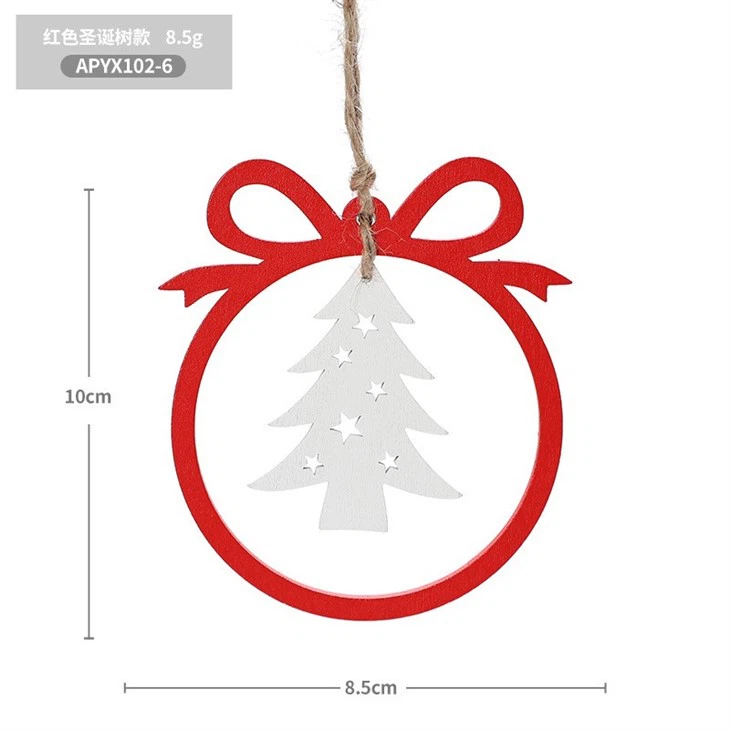 Wooden Decorative Christmas Tree Pendants